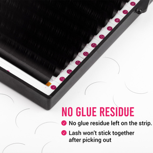 CharmLash plateaux à cils noir mat plateaux à extensions de cils mat foncé plateaux à cils noir mat 15-20mm longue durée boîte personnalisée douce - Product Image 4