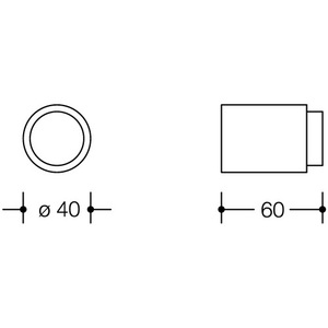 Tope de puerta con amortiguador de pared 611.60 Plástico Blanco Puro 60 mm de longitud HEWI - Product Image 4