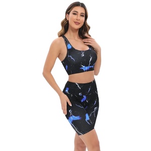 Ropa de entrenamiento personalizada para mujer, conjuntos deportivos de yoga para gimnasio de la más alta calidad al por mayor con patrón sólido de servicio OEM - Product Image 2