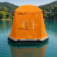 Tente flottante gonflable pour camping en plein air avec abri imperméable pour les loisirs en lac et en station balnéaire