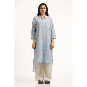 Vestido Casual de Verano para Mujer, Corte Regular WM-DRS-SS24-120, Silueta Holgada, Chifón con Elemento Asimétrico a la Moda - Product Image 2