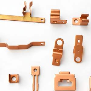 Bornes de connexion électriques, pièces en laiton et en cuivre estampées sur mesure, bornes électriques métalliques de précision, composants de quincaillerie - Product Image 1