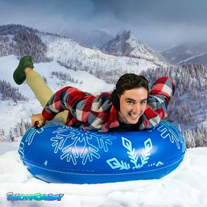 Top Quality Heavy Duty Inflatable <b>Snow</b> <b>Tube</b> Winter Sled Pro Edition for Kids Adults Ultimate <b>Snow</b> Tubing Ring Double PVC Toy - Product Image 4