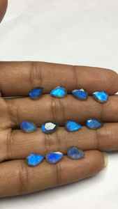 Lot de 10 pierres précieuses en vrac à facettes en Labradorite coupe poire pointues 3x5mm à 15x20mm pierres de fabrication de bijoux - Product Image 6