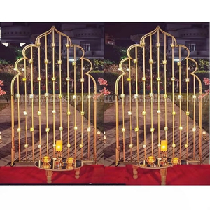 Đám Cưới Vàng Kim Loại Nến Tường Backdrop Đứng Mua Đám Cưới Backdrop Nến Tường Trực Tuyến Bán Buôn Kim Loại Nến Chủ Sở Hữu Backdrop - Product Image 1