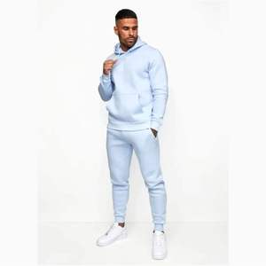 Sweat-shirt de sport pour homme à manches longues et capuche, grande taille, ensemble de survêtement uni brodé pour la course en hiver - Product Image 2