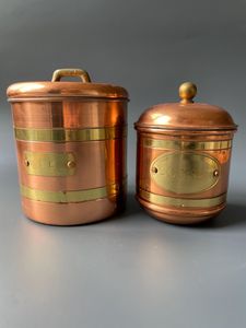 Professional Quality Copper <b>Canister</b> <b>Set</b> With Commercial Grade Material Used For Reliable Storage In Home Or Restaurant Kitchens - Product Image 6