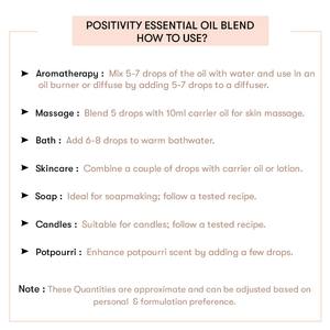 100% Pure Organic Essential Oil Blend Positivity Body Oil Herbal Citrus Ingredients Cold <b>Pressed</b> for Moisturizing Firming Box - Product Image 4