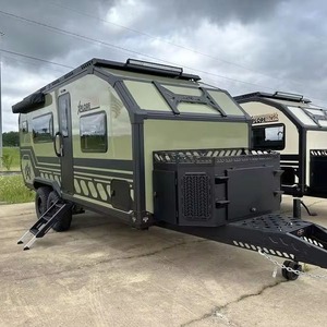 Hot Sale 4 Person Mini Camper Trailer 22.31FT off Road RV with Double <b>Bed</b> Kitchen Stainless Steel 2000kg Payload - Product Image 1