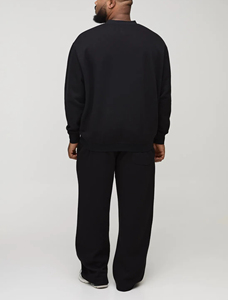 Sweat-shirt à col en V 2 pièces 100% coton de haute qualité pour hommes, pantalon de survêtement surdimensionné, ensemble de jogging, logo brodé personnalisé, coupe-vent - Product Image 6