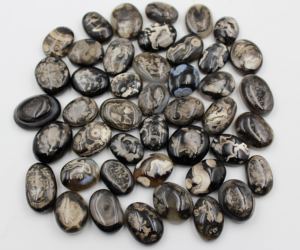 Agate naturelle imprimée en gros, forme ovale, pour la méditation et la fabrication de bijoux, agate naturelle de qualité supérieure - Product Image 1