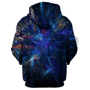 High Quality Men's Solid Flannel Fabric Windproof & <b>Waterproof</b> <b>Hoodies</b> with All Over Printing Zipper Custom Design for Winter - Product Image 2