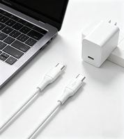 Cable USB-C a USB-C de Carga Rápida y Duradero con Núcleo de Cobre Puro y Revestimiento de PVC de 1m/2m para iPhone, Automóviles y Dispositivos Android