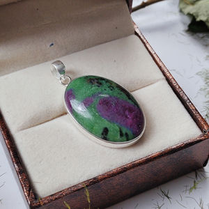 925S Pendentif-Rubis Zoisite Gemstone Ovale Lunette Collet Pendentif-Bijoux en Gros - Product Image 5