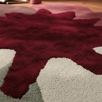 Tapis d'intérieur en laine de forme irrégulière, abstrait, touffeté, sculptural, tapis touffeté à la main, doux et moelleux pour le salon, la chambre à coucher
