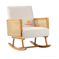 Vente en gros d'usine au Vietnam de luxe chaise berçante en rotin chaise de loisirs design moderne pour l'extérieur salon chambre à coucher salle à manger