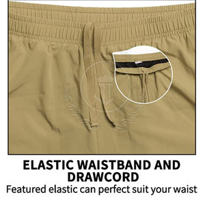 กางเกงขาสั้นลำลองผู้ชาย ผลิตจากโรงงาน ออกแบบโลโก้เองได้ เอวยางยืด ใส่สบาย แฟชั่นทันสมัย บริการ OEM - Product Image 4