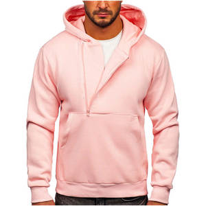 Sweat-shirt épais d'automne à capuche blanc pour hommes-100% polyester - Product Image 2