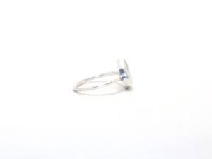 แหวนพลอยคาลซิโดนีสีน้ำที่สวยงามเครื่องประดับเงินอัญมณีอินเดีย925เงินแท้ผู้ผลิต - Product Image 4