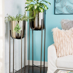 Prix usine direct argent métal jardinière de jardin meilleure vente conception maison sol décoratif pépinière plantation Pot de fleur jardinière - Product Image 6