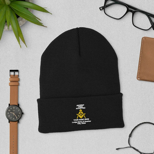 Gorro Masónico Personalizado con Bordado, Cálido y Elegante, Artículos para Logia Masónica, Gorro de Punto Acrílico con Bordado de Maestro Masón - Product Image 4