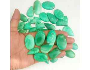 Cabujón de piedras preciosas sueltas de crisoprasa Natural de alta calidad, piedra curativa verde en forma de mezcla, MOQ 100 Uds. Para la fabricación de joyas - Product Image 2
