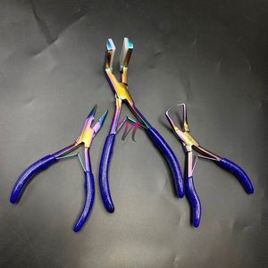 Herramientas de extensión de cabello INTERNATIONAL NOMEX de alta calidad Premium, juego de alicates de acero inoxidable sostenible, Micro multicolor arcoíris - Product Image 1