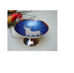 Bol artisanal en aluminium avec finition émaillée, pour servir des fruits, pour la maison, la restauration, la vaisselle, bol de service - Product Image 2