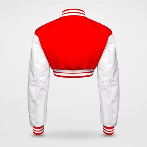 Vestes Courtes de Baseball Personnalisées pour Femmes, Modèle OEM, Blousons Letterman Premium avec Logo Personnalisé, Fabricant de Vêtements d'Extérieur pour Femmes - Product Image 3