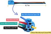 Interrupteur à bouton-poussoir verrouillable 19 mm avec LED blanche 12 V CC 1NO1NC SPDT, prise de câblage marine à piston