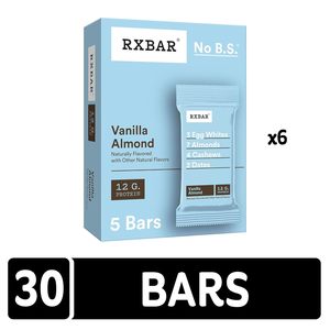 Barras de Proteína RXBAR, 12 g de Proteína, Snacks Sin Gluten, Vainilla y Almendra (6 Cajas, 30 Barras) - Product Image 2
