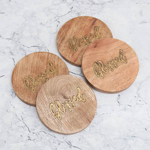 Wholesale <b>Coasters</b> Modern Wooden <b>for</b> Tea Cups Bulk Table <b>Coasters</b>, <b>Drink</b> Mats <b>for</b> Hot & Cold Beverages - Product Image 1