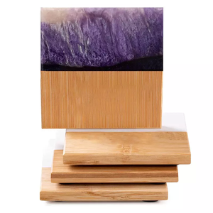 Nouveauté 2024 sous-verres absorbants vierges par sublimation sur mesure sous-verres à thé en bois et résine tapis et tampons fournitures de cuisine - Product Image 6