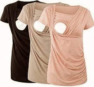 Ladies Breast Feeding Tees Half Sleeve Dress Plus Size Women Clothing Women's Blouses & <b>Shirts</b> Clothes Women Crop - Product Image 6