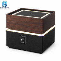 Prix de gros : Ensemble de 2 tables de chevet intelligentes avec charge sans fil, verrouillage par empreinte digitale et éclairage LED pour rangement de chambre