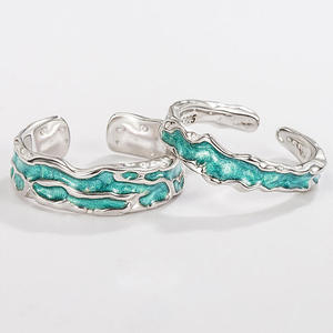 Jeulia Aurora Impression Open Design Sterling Silver Couple Rings-Trendy Eternity Style Anniversary Jewelry - Product Image 5