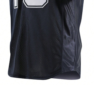 Maillot de football américain surdimensionné personnalisé OEM, streetwear, maille à œillets, rétro, vêtements de supporter, broderie personnalisée, maillot d'équipe - Product Image 5