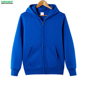 Sweat à capuche en polaire d'hiver à fermeture éclair complète pour hommes et femmes 100% coton avec impression numérique avec logo en relief 400g - Product Image 1