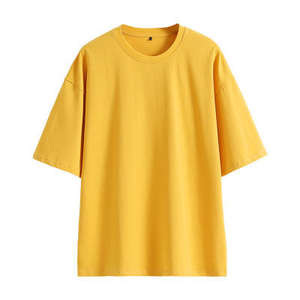 OEM-Camiseta de algodón 100% para hombre, camisa con diseño personalizado, Logo pesado en blanco, informal, de gran tamaño, con hombro caído - Product Image 5