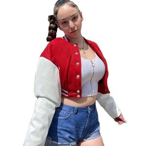 Chaqueta universitaria bordada de béisbol personalizada de alta calidad para mujer, chaquetas universitarias, chaquetas en blanco de invierno, venta al por mayor frontal - Product Image 3