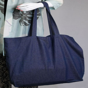 Sac fourre-tout 100% coton de grande capacité de qualité supérieure sac à provisions avec logo personnalisable écologique toile durable solide - Product Image 1