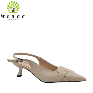 Chaussures de fronde confortables pour femmes de printemps et d'été chaussures de haute qualité à la main à la mode bout pointu chaussures à petits talons - Product Image 2