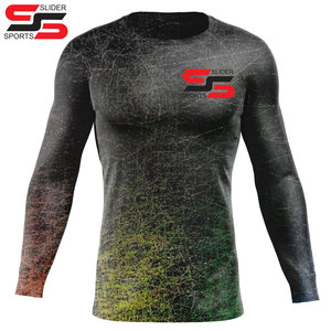 Qualité supérieure Vente à chaud MMA Rash Guard Ensemble de chemise de compression pour hommes Imprimé personnalisé Protège-éruption à manches longues pour femmes - Product Image 5