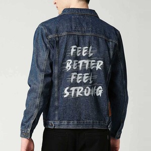 Logotipo estampado Servicio OEM Logotipo personalizado Alta calidad Chaqueta de mezclilla por encargo Abrigo Chaqueta de invierno para hombre - Product Image 3