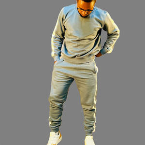 Ropa de invierno de algodón 100% de alta calidad para hombre, pantalones con capucha de dos piezas de manga larga, ropa de calle, conjuntos de chándal, chándal de talla grande - Product Image 2