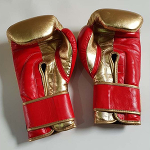 Guantes de Boxeo Personalizados de Piel Vacuna Dorada, Guantes de Entrenamiento de Boxeo al por Mayor - Product Image 4