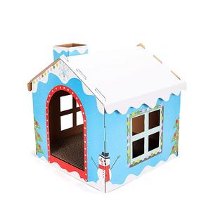 บ้านกระดาษแข็งแมวทำด้วยมือคุณภาพระดับพรีเมี่ยมกันรอยขีดข่วนและเหมาะสำหรับการเล่นพักผ่อนและความสนุกสนาน - Product Image 2