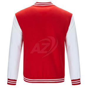 Veste pour homme avec logo personnalisé, qualité supérieure, style Letterman, col montant, manches longues, mélange de coton et de laine, séchage rapide, respirante - Product Image 3