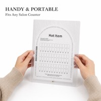 Présentoir transparent en acrylique pour couleurs de vernis à ongles, organisateur de 36 échantillons, finition brillante, support de table pour salon