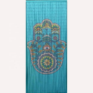 Los más vendidos Hamsa Hand Bamboo Beaded Roller Shades Decoración del hogar Patrón vertical Arte artesanal del fabricante de Vietnam - Product Image 1